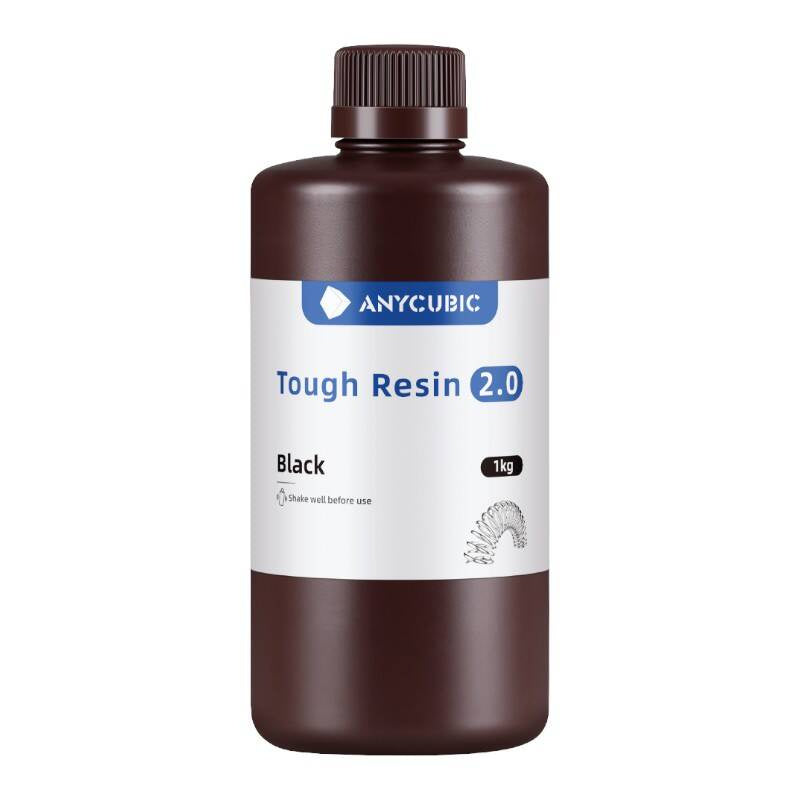 Anycubic Tough Resin 2.0 – sort, 1 kg