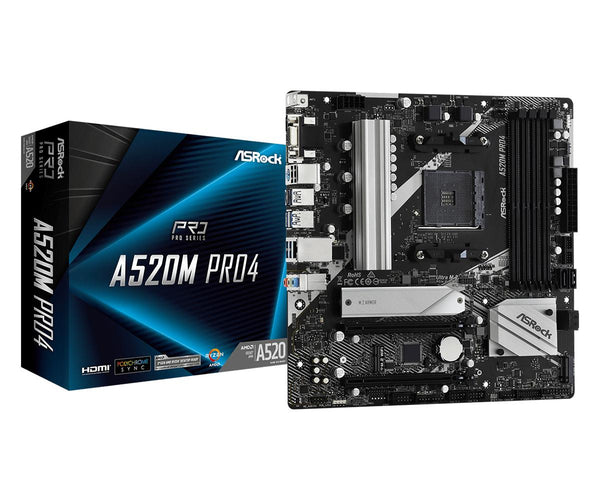 ASRock A520M Pro4 Micro-ATX AM4 AMD A520