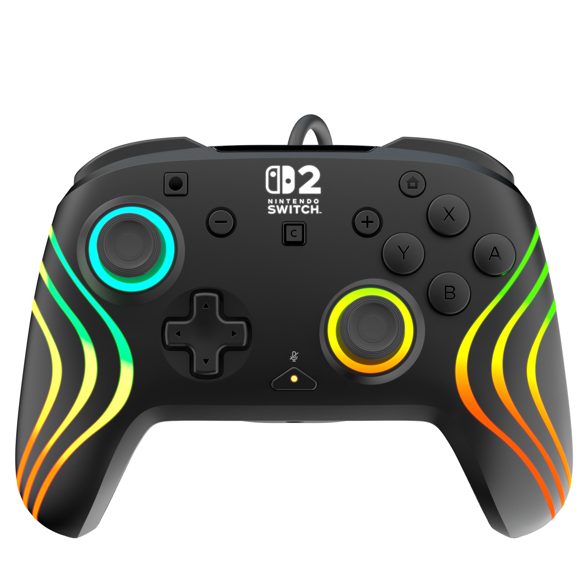 Turtle Beach Afterglow Wave Wired – Switch-controller, sort – Front med kabel