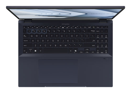 ASUS ExpertBook B5 B5604CMA-QW0056X – taster og arbejdsflade set ovenfra; tastaturlayout illustrativt