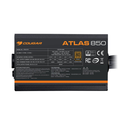 COUGAR ATLAS 650W ATX3.1/ 80 Plus Bronze strømforsyning – produktdetalje