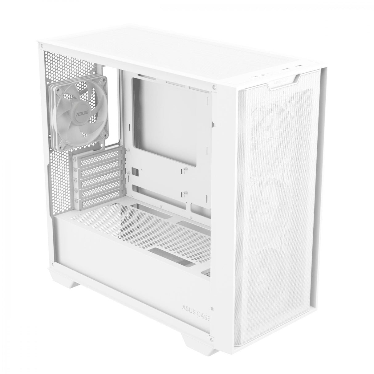 ASUS A21 PLUS mATX Case with 4 Pre-installed ARGB Fans, BTF support - White ASUS