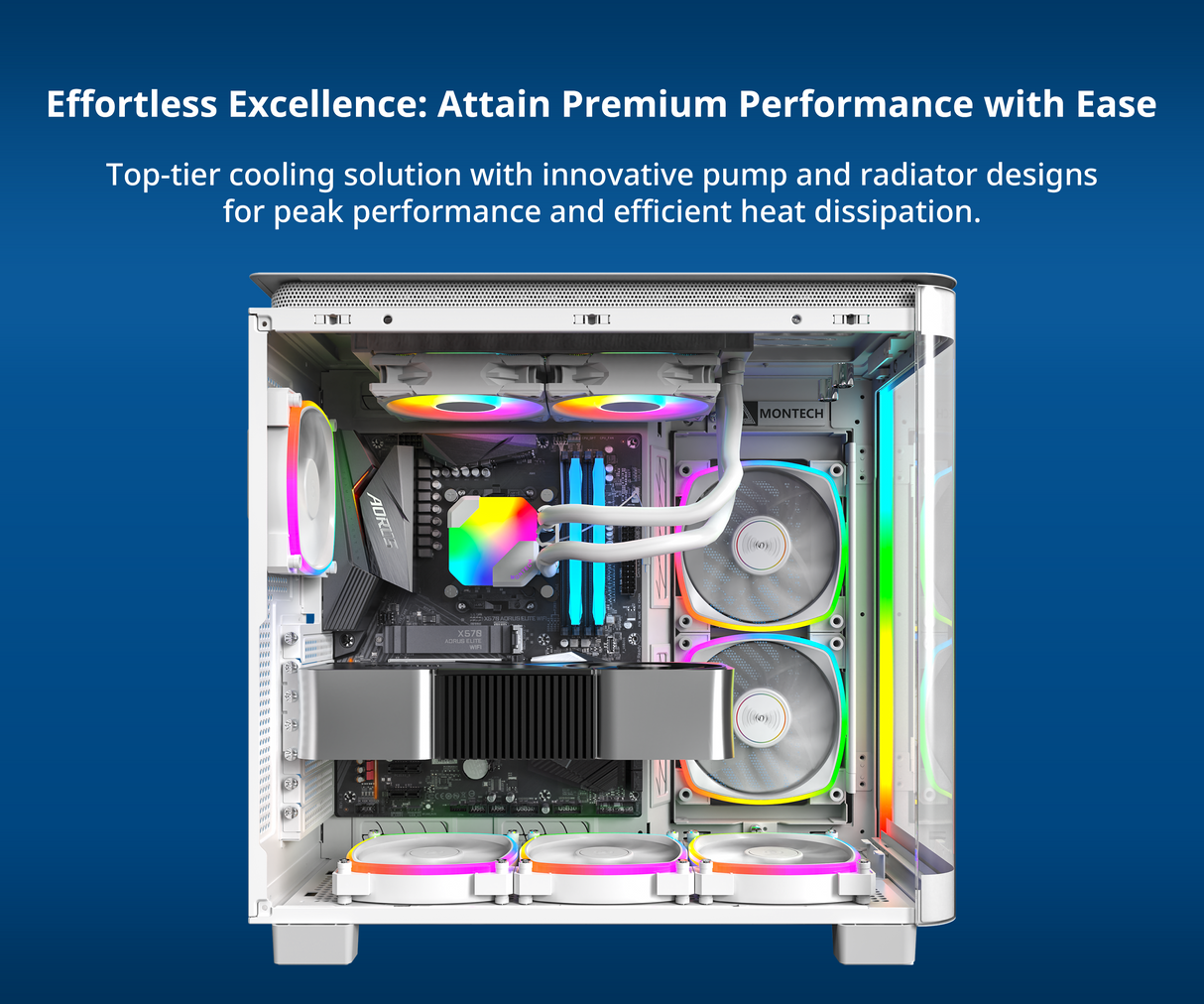 Montech Hyper Flow ARGB 240 AIO, hvid Telon Technology Co Ltd (Montech)