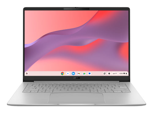 ASUS Chromebook CM14 CM1406CM4A-LY0050 – set forfra; tastaturlayout illustrativt