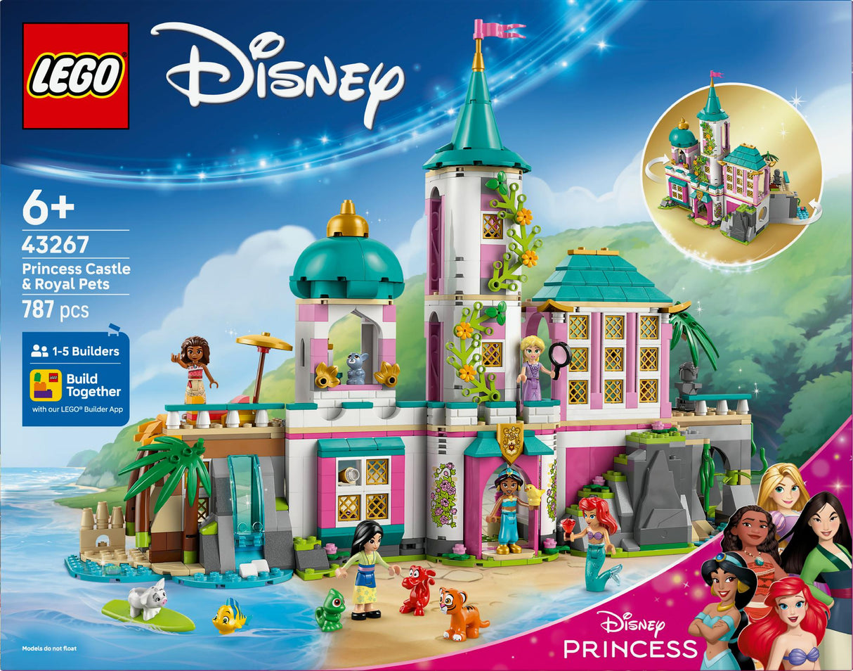 LEGO 43267 Disney Princess Castle with Pets, Construction Toy LEGO