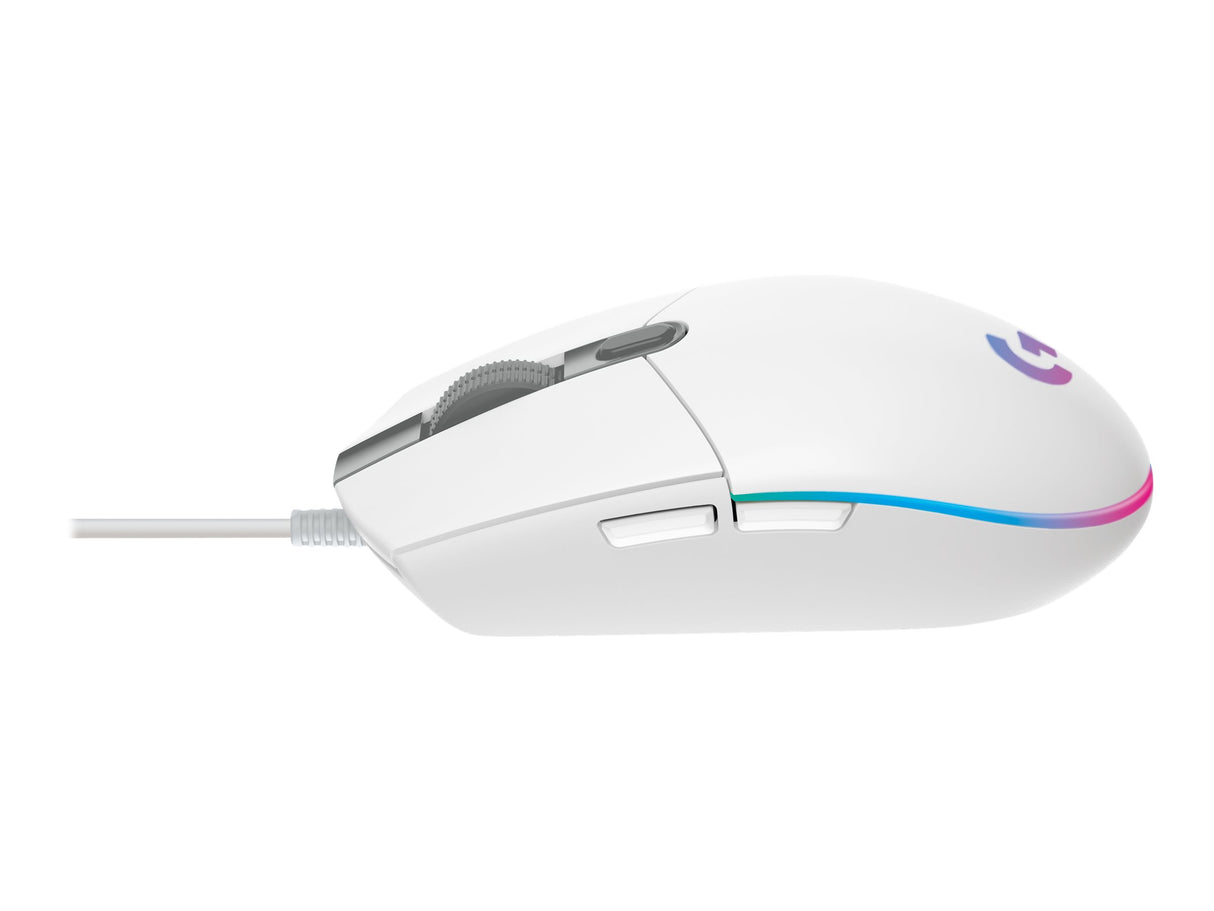 Logitech - G203 LIGHTSYNC Gaming Mouse White