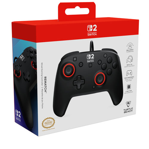 Turtle Beach Rematch Wired – Switch-controller – Sort – emballage skråt forfra