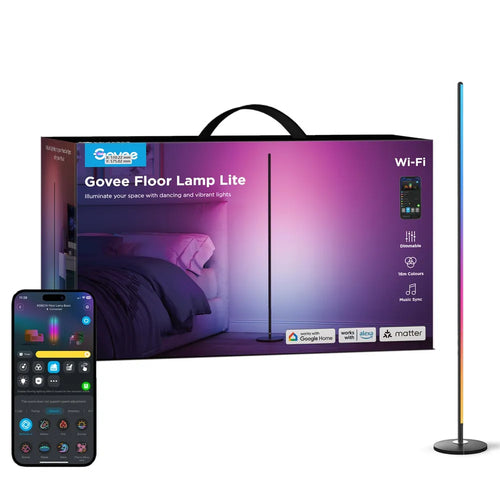 Govee Floor Lamp Lite – RGBICW gulvlampe, sort – detalje eller anvendelse 2