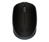 Logitech - M171 RF Wireless Optical 1000DPI Ambidextrous Black Logitech
