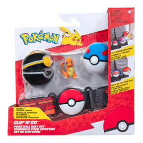 Pokémon Charmander Clip 'N' Go PKW3647 – bælte, Luxury Ball og Great Ball i emballage