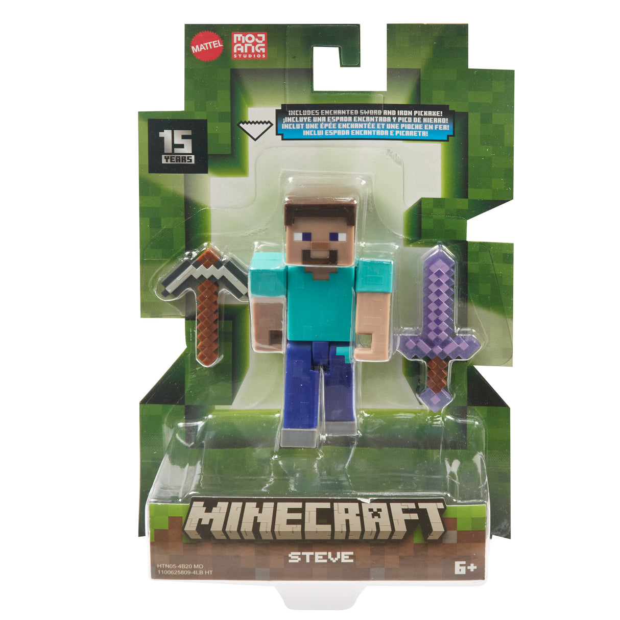 Mattel Minecraft 8 cm Figure Steve, toy figure Mattel