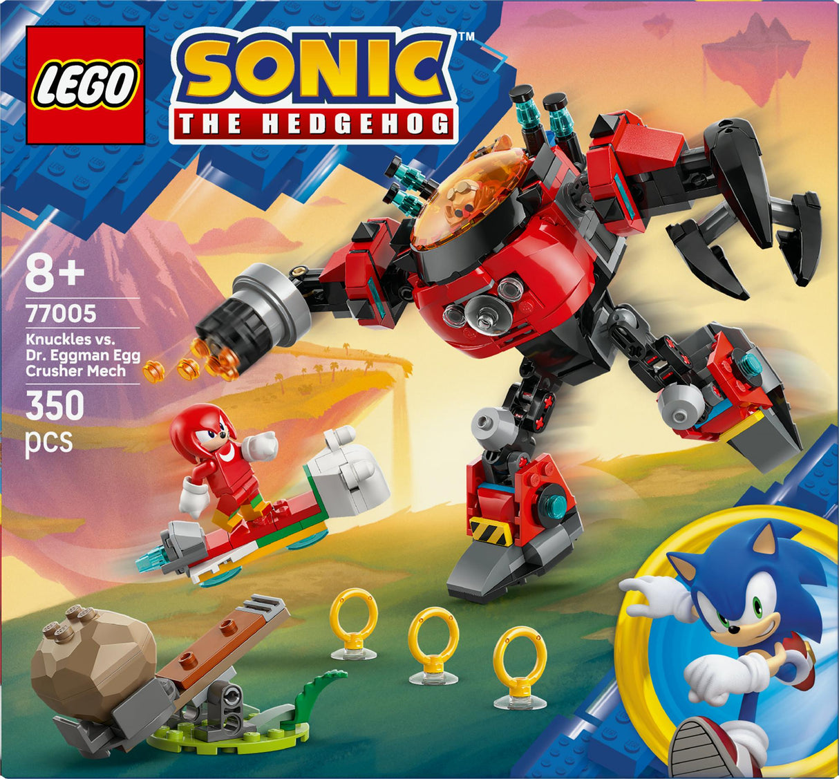 LEGO - Sonic - Knuckles vs. Dr. Eggman Egg Crusher Mech (77005) LEGO