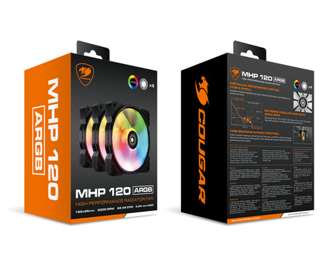 COUGAR MHP 120 ARGB, sort, 3 stk. kabinetblæser – produktdetalje