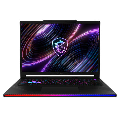 MSI Raider 16 Max HX B2WI-001FR – åben computer set skråt forfra