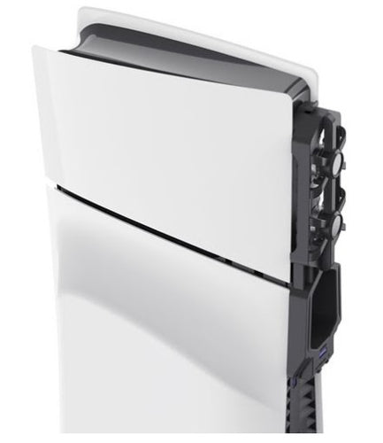 Maxx Tech – RGB-køleblæsere til PS5 Slim – produkt i brug, øvrigt udstyr er illustration