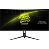 MSI MAG 342CQR E2 – 34″ gamingskærm, 3440 × 1440, 180 Hz – forside fra en anden vinkel