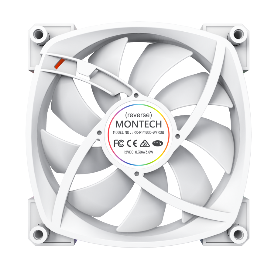 Montech RX140 PWM White - 140mm ARGB Reverse Montech