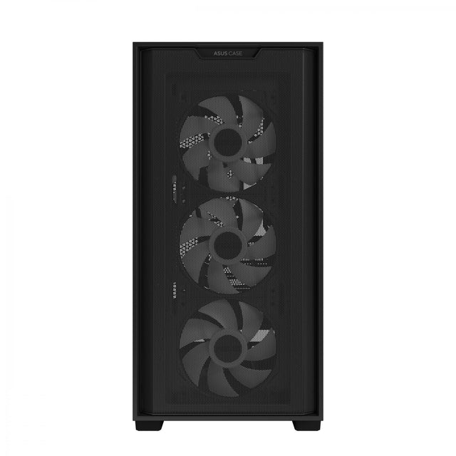 ASUS A21 PLUS mATX Case with 4 Pre-installed ARGB Fans, BTF support - Black ASUS