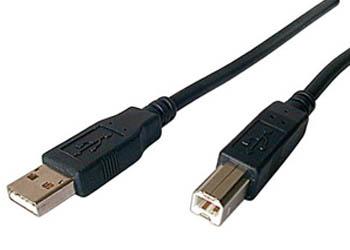 Sort Sharkoon USB 2.0-kabel med USB-A- og USB-B-stik