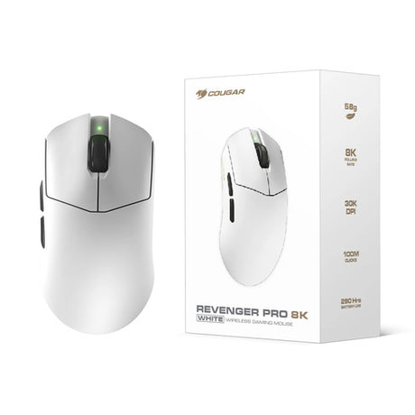 COUGAR Revenger Pro 8K, trådløs, hvid gamingmus – produktdetalje