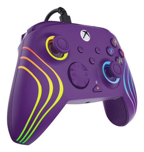 Turtle Beach Afterglow Wave Wired – Xbox/PC, lilla – Set skråt fra venstre