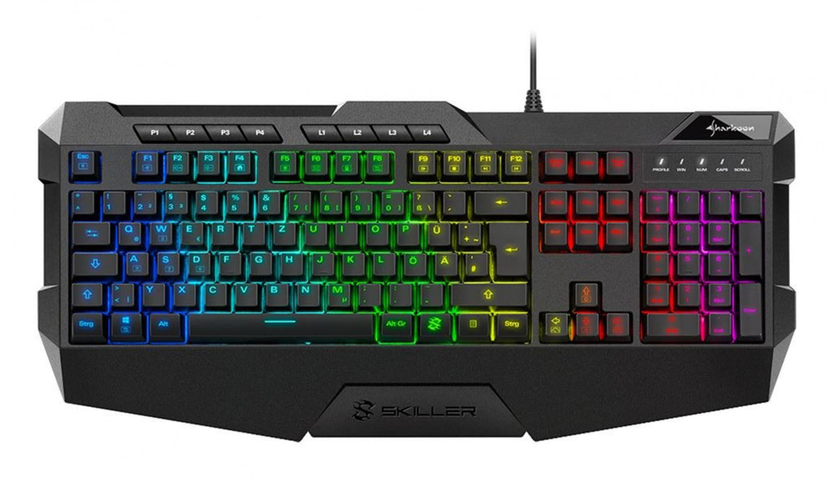 Sharkoon SKILLER SGK4 gamingtastatur, RGB, tysk layout