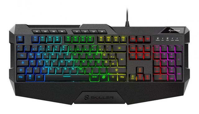 Sharkoon SKILLER SGK4 gamingtastatur, RGB, tysk layout