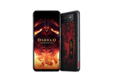 ASUS ROG Phone 6 Diablo Immortal Edition – vist i en samlet opsætning (vinkel 2)