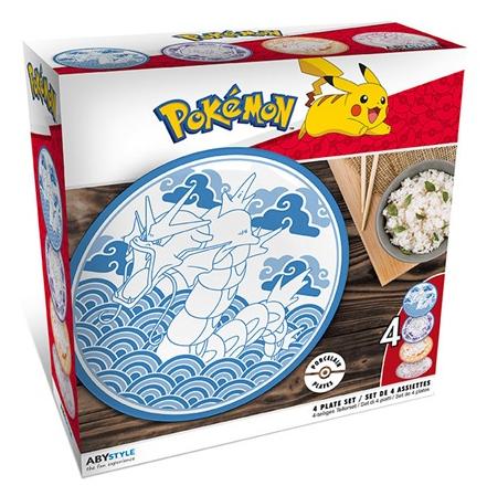 POKEMON - Set of 4 Plates - Japanese Style Abysse
