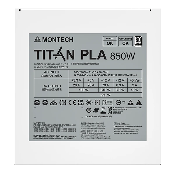 Montech TITAN PLA 850W