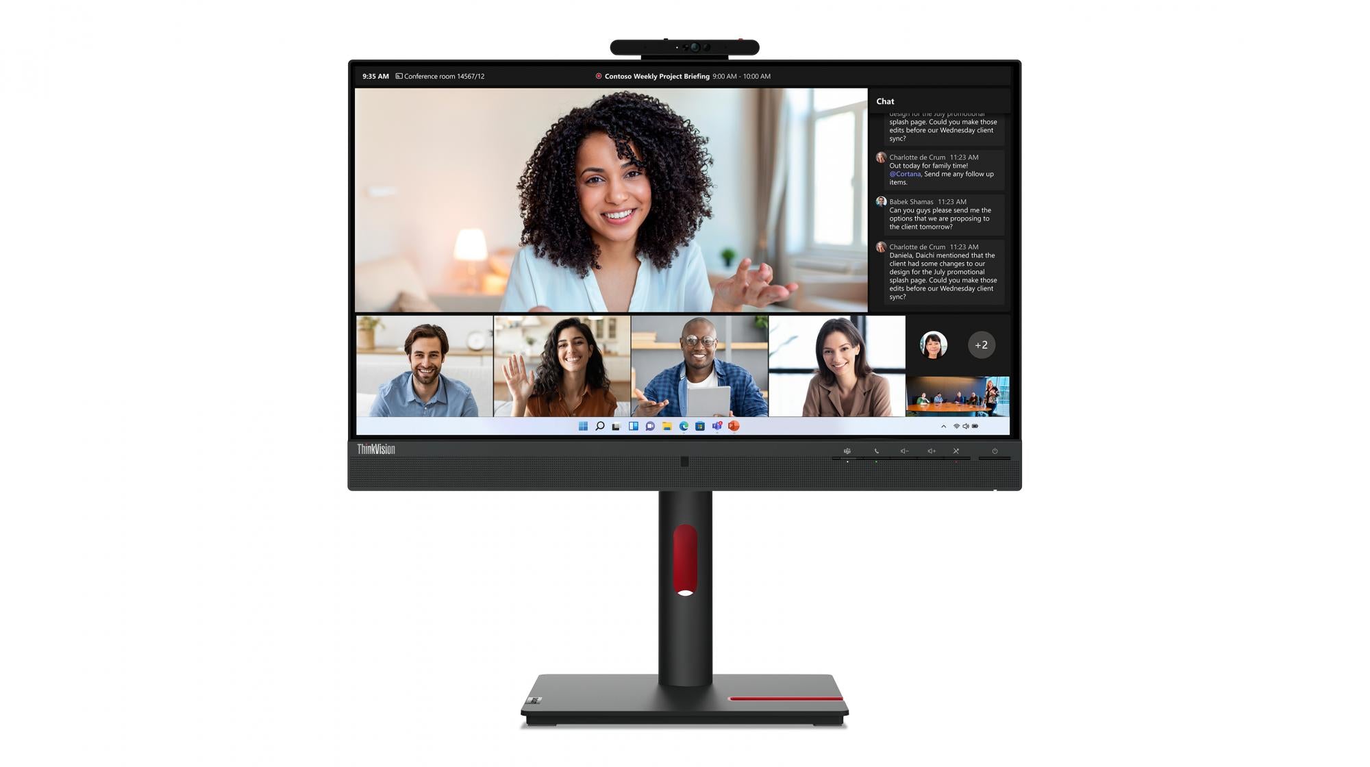 Lenovo ThinkVision T24mv-30 24 1920 x 1080 (Full HD) HDMI DisplayPort USB-C Pivot Skærm Lenovo