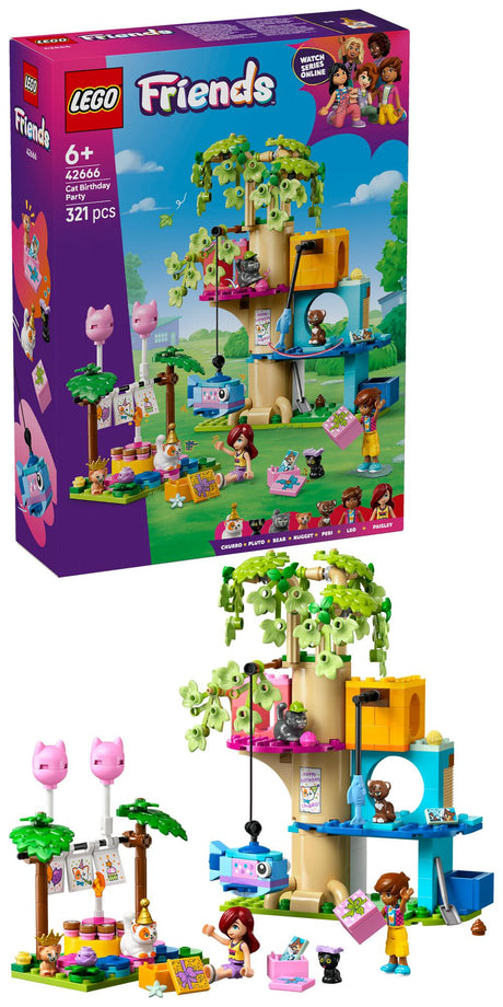 LEGO - LEGO Friends - Cat Birthday Party & Tree House (42666) LEGO