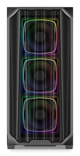 Sharkoon AK5M RGB Black Mesh Front Tempered Glass 4x 120mm ARGB PWM Fans USB-C BTF ATX Gaming PC Case Sharkoon