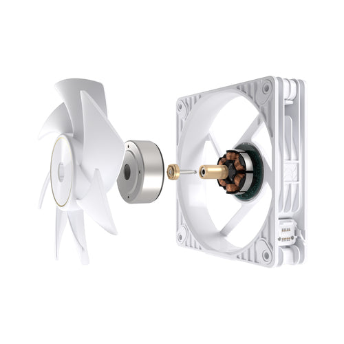 ASUS ProArt PF120 hvid 3-pak – illustration af adskilt rotor og motor