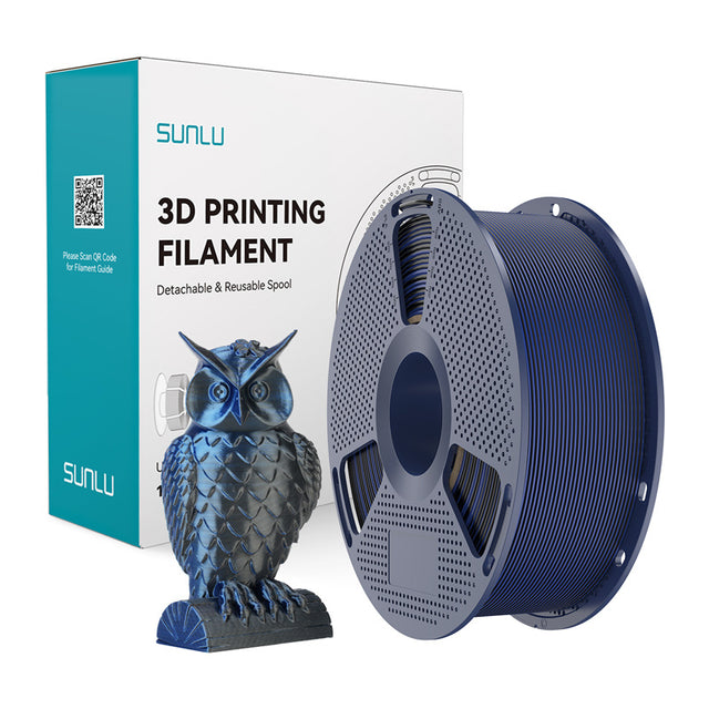Sunlu PLA+ Silk Dual Color filament – sort/blå, 1,75 mm, 1 kg