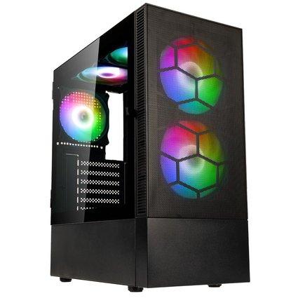 Kolink Observatory MX Mesh ARGB Midi-Tower-chassi – Svart