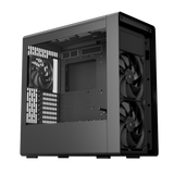 HAVN BF 360 Flow – sort Mid Tower kabinet med præinstallerede high-performance fans HAVN