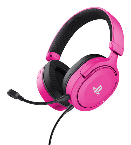 Trust GXT 498P Forta – lyserødt gamingheadset til PS5 og PS4 – forside