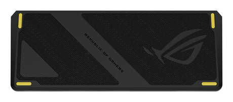 ASUS ROG Falchion Ace HFX ZywOo Edition – indvendig opbygning eller underside (vinkel 2); tastaturlayout illustrativt