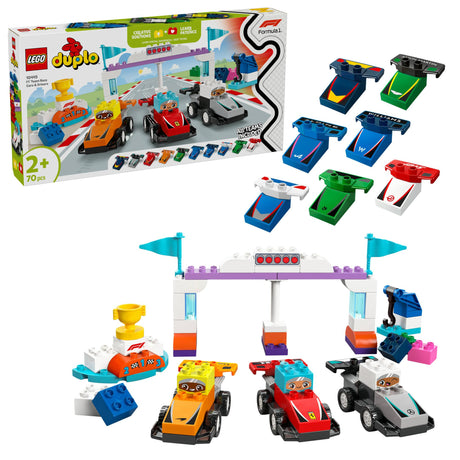 LEGO 10445 DUPLO F1 Team Racing Cars with Racers