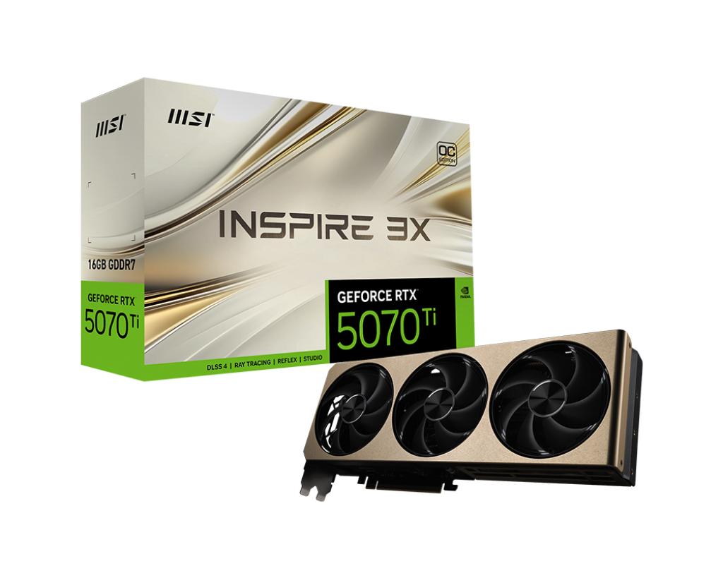 MSI GeForce RTX 5070 Ti 16G INSPIRE 3X OC PLUS MSI
