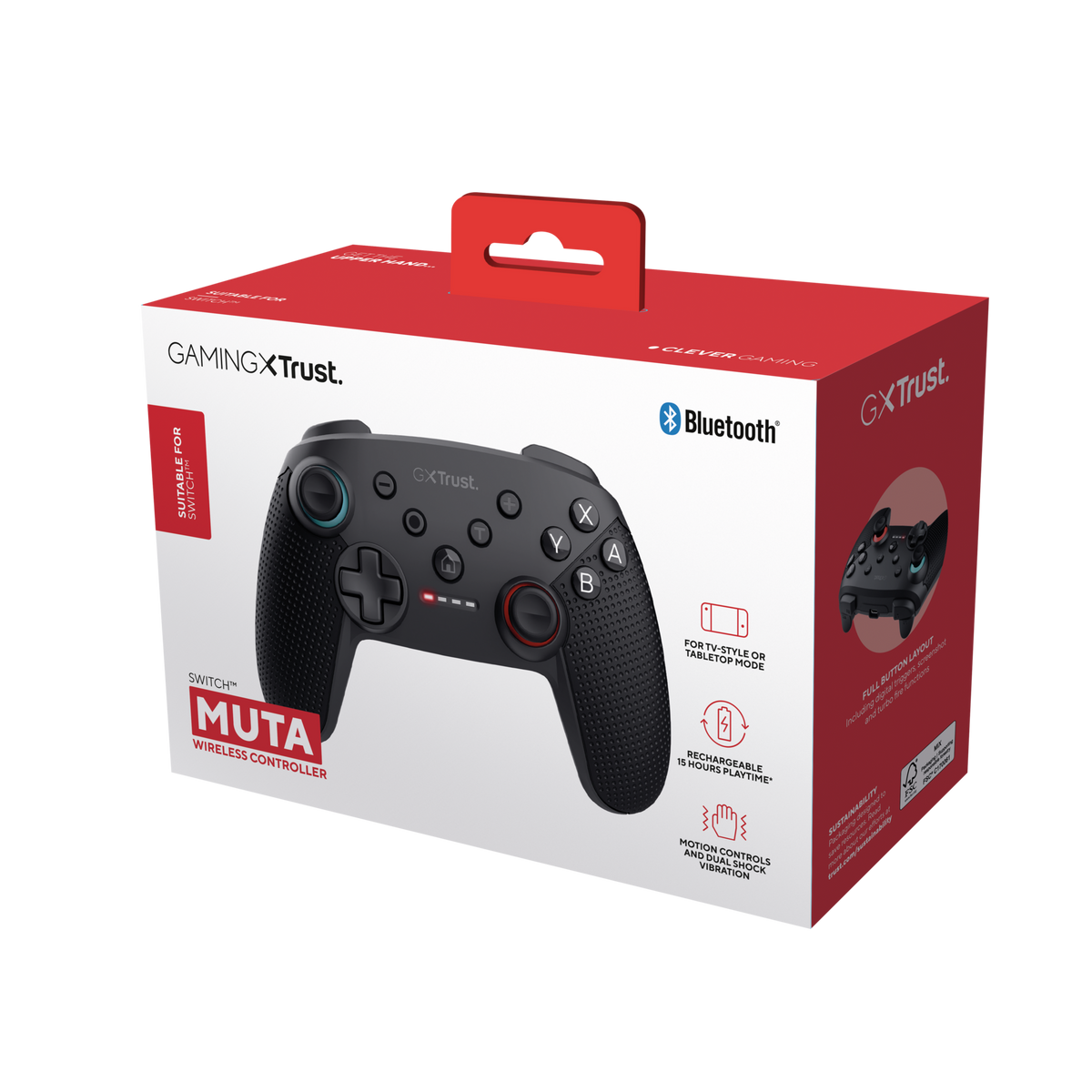 Trust GXT 1246 Muta Bluetooth-controller til Nintendo Switch – sort – produktbillede 4