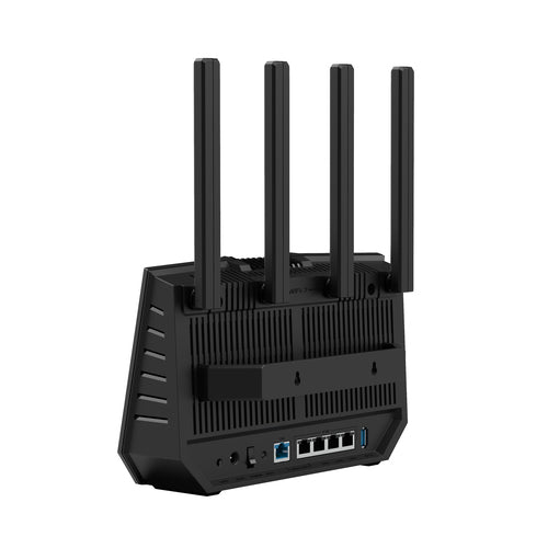 ASUS RT-BE92U – bagpanel og porte set skråt