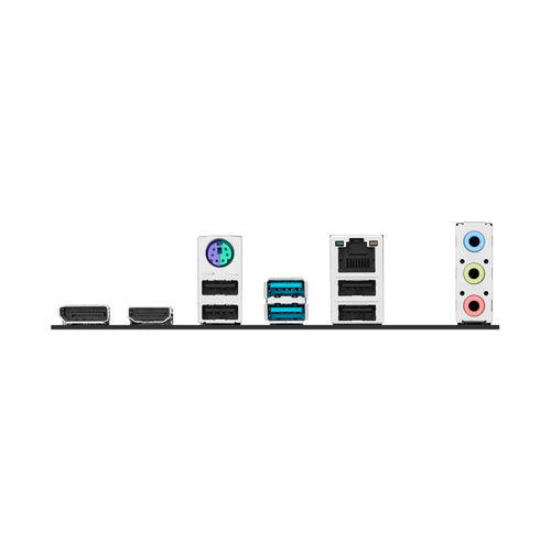 Bagpanel med USB, HDMI, DisplayPort og netværk