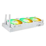 ASUS TUF Gaming LC III 360 ARGB LCD – radiator og blæsere set fra bagsiden