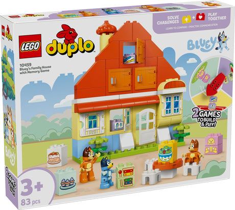 LEGO - DUPLO Bluey - Bluey's Family House with Memory Game (10459) LEGO