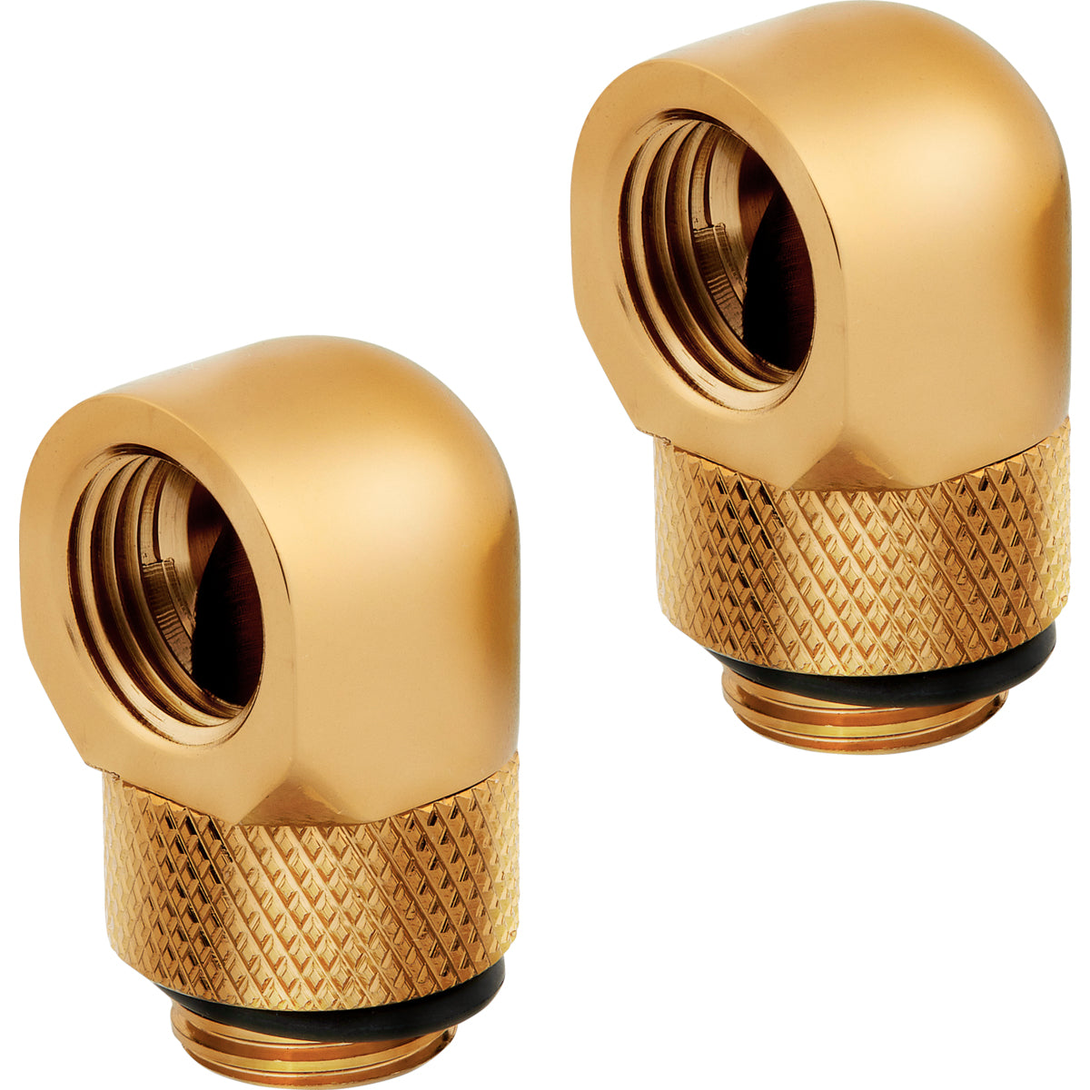 CORSAIR Hydro X Series 90° roterande adapter kylvätskesystemanpassning 2-pack guld