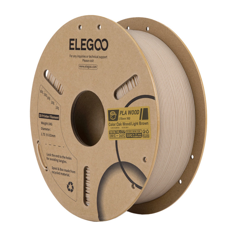 Elegoo PLA Wood filament – Light Oak, 1,75 mm, 1 kg