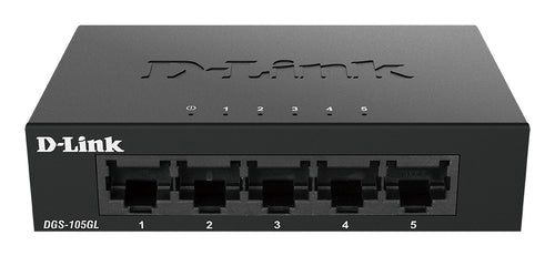 D-Link DGS-105GL/E – 5-port Gigabit-switch i metal – produktbillede 0