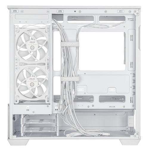 ASUS PRIME AP202 TG ARGB – åbent chassis set direkte fra siden